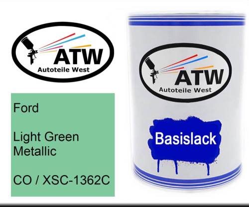 Ford, Light Green Metallic, CO / XSC-1362C: 500ml Lackdose, von ATW Autoteile West.